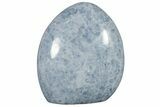 Polished, Free-Standing Blue Calcite - Madagascar #220336-1